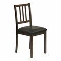 Monarch Specialties Dining Chair, Set Of 2, Side, Upholstered, Kitchen, Dining Room, Brown Leather Look, Brown Wood Legs I 1304